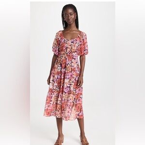 NWT - MINKPINK Zanita Tiered Midi Dress. Size S floral